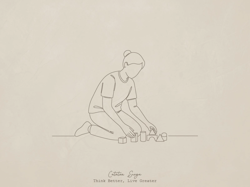 Ilustrasi membangun pola pikir baru dan pertumbuhan mental