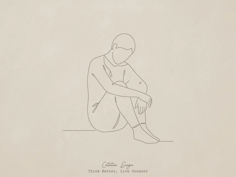 Ilustrasi fase sadar saat hidup terasa berat tanpa alasan